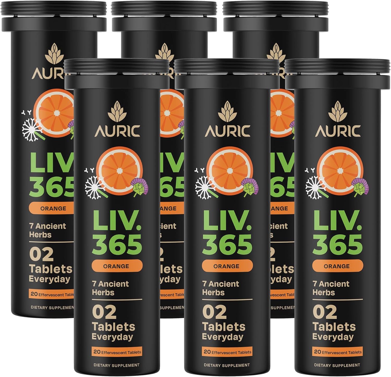 Auric Herbal Liver Support Supplement | Milk Thistle (Silymarin), Turmeric, Garlic, Ginger for Liver Health Advanced Detox & Cleansing Formula for Active Liver | 120 Tablets | Plant Based Gluten-Free