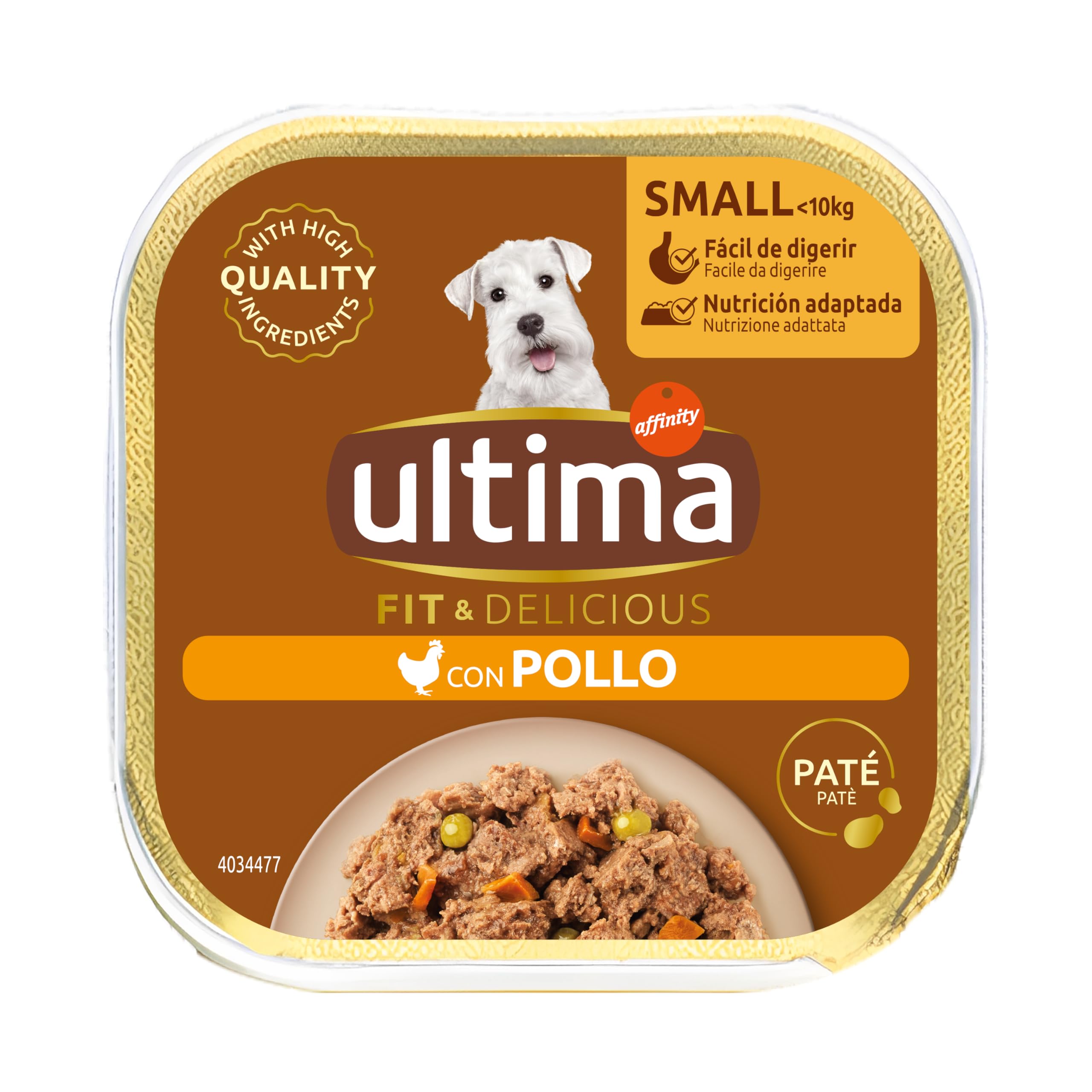 Ultima Comida Húmeda para Perros Pequeños Adultos con Pollo - 150g