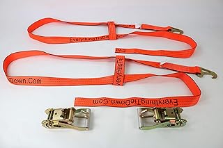 2 pk Orange TECNIC Wheel Lift Straps, Finger Hook Ratchet, Jerr-Dan MPL Element