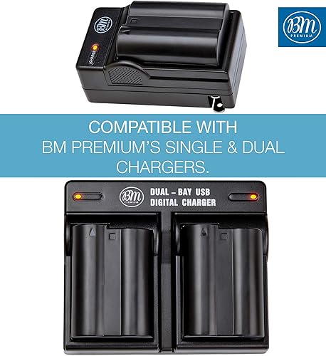 Miniatura 3 de BM Premium Paquete de 2 baterías EN-EL15 para Nikon D850, D7500, 1 V1, D500, D600, D610, D750, D800, D810, D810A, D7000, D7100, D7200