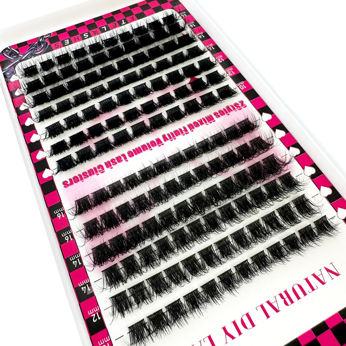 Fluffy Lash Clusters Thick 80/100D Volume Eyelash Clusters 10-20mm Wispy Individual Lashes D Curl Cluster Eyelash Extensions DIY Lash Extension for Beginner (JMSMix4-1)