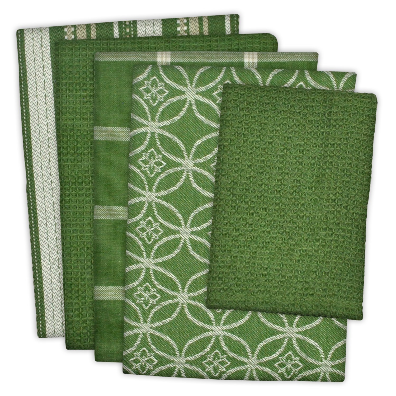 DII Kitchen Set, Cotton, Sage, Dishtowel, 18x28 Dishcloth, 13x13