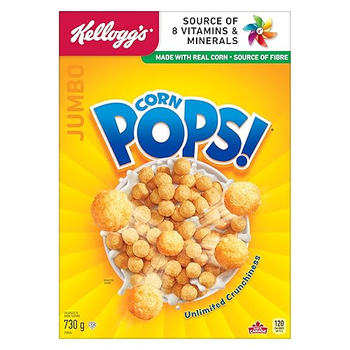 Miniatura 1 de Kelloggs Cereal de maíz Pops tamaño jumbo 2575oz258 onzas Importado de Canadá
