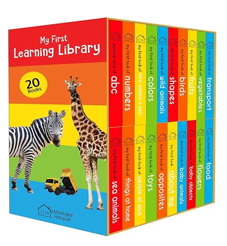 My First Learning Library: Boxset of 20 Board Books for Kids (Vertical Design)