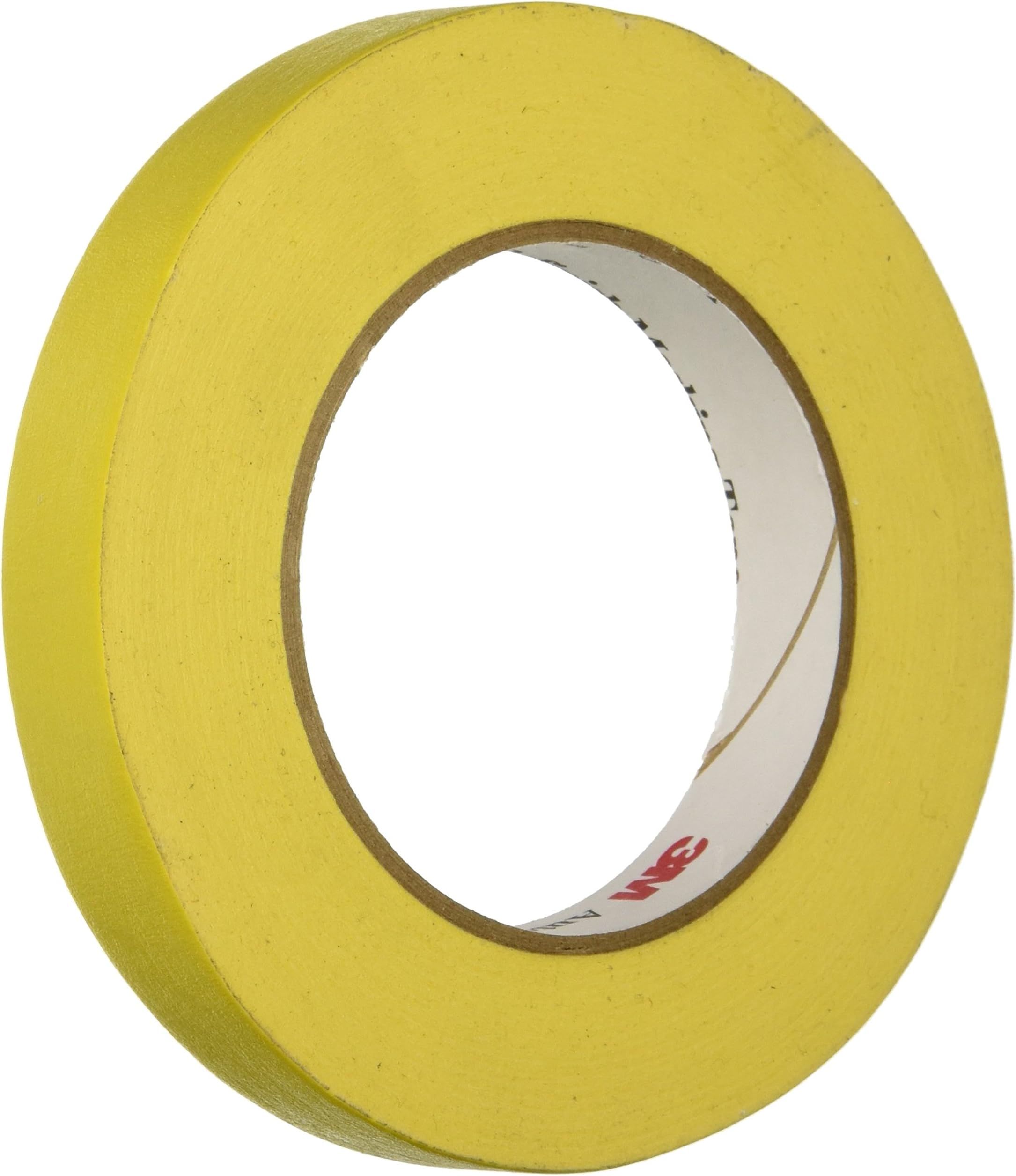 06652 Automotive Refinish Masking Tape, 250 Degree F Performance Temperature, 28 lbsin Tensile Strength, 55m Length x 18mm Width, Yellow (Case of 12 Rolls)