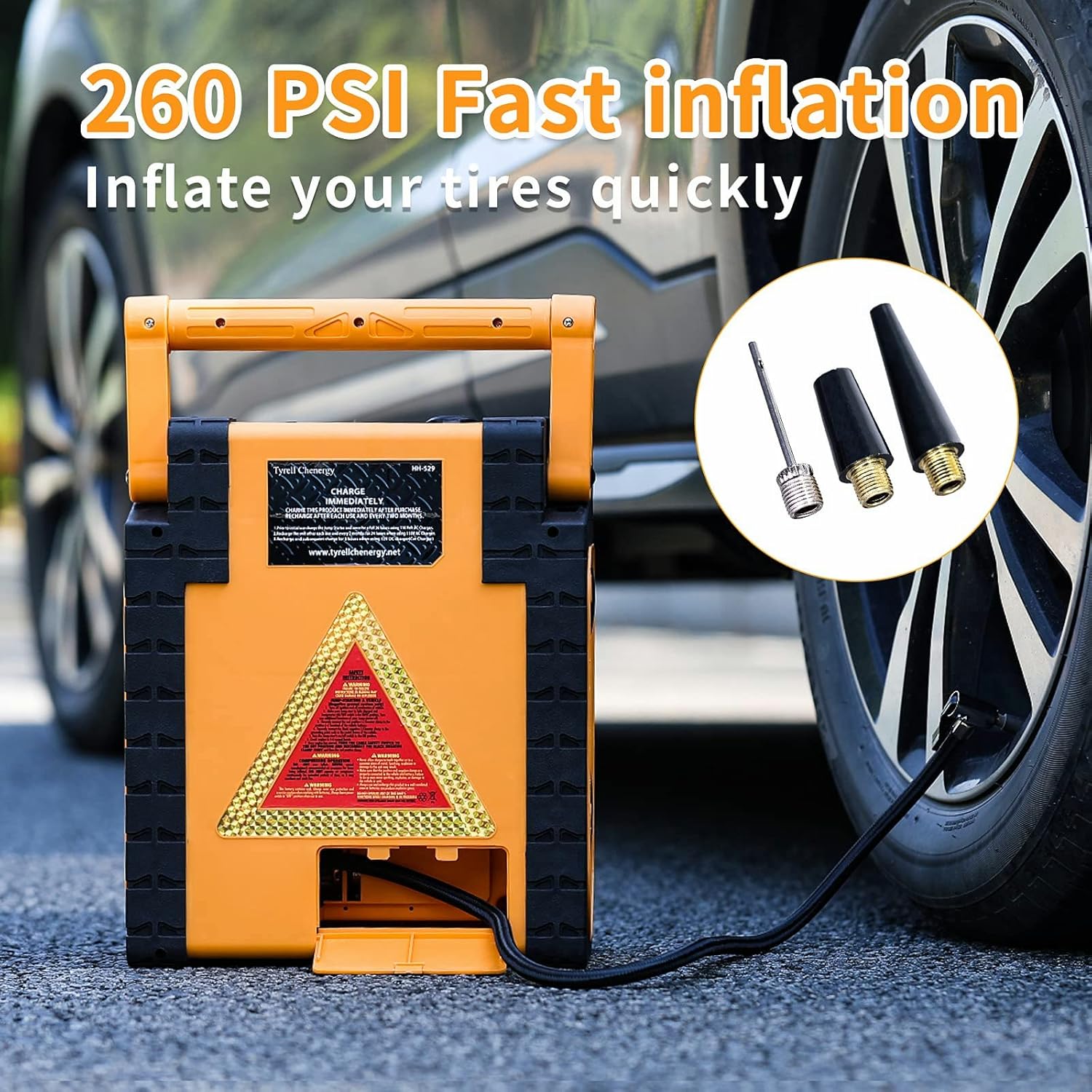 2000A Car Jump Starter with Air Compressor,400W Inverter Power Station and Solar Panels,Double AC Plug,5V/3.1A USB Ports,Jump Box for Gas/Diesel Vehicles,Outdoors&Emergency,Flashlights