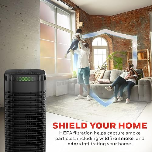 Miniatura 3 de Honeywell Purificador de aire HEPA para el hogar, habitaciones de 990 pies cuadrados en 1 hora, modo automático, indicador de calidad del aire,