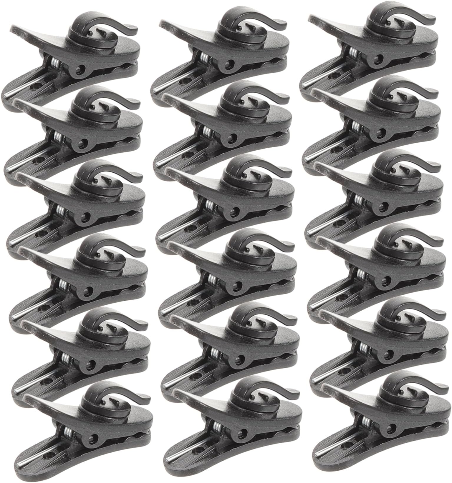 VICASKY 20pcs Plastic Lavalier Microphone Clips for Microphone Wire Holder Mic Collar Clip for Recording Mic and Cable