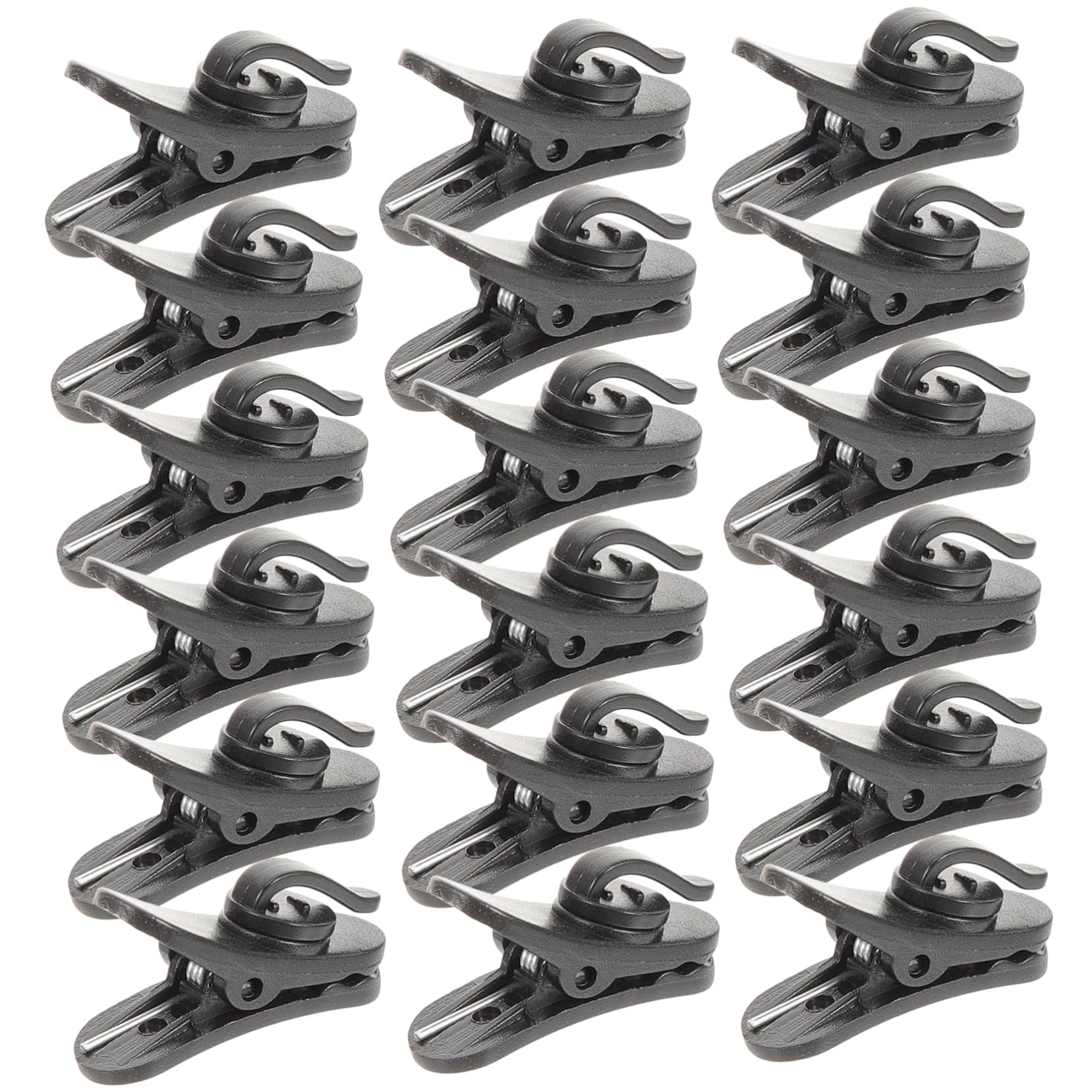 VICASKY 20pcs Plastic Lavalier Microphone Clips for Microphone Wire Holder Mic Collar Clip for Recording Mic and Cable