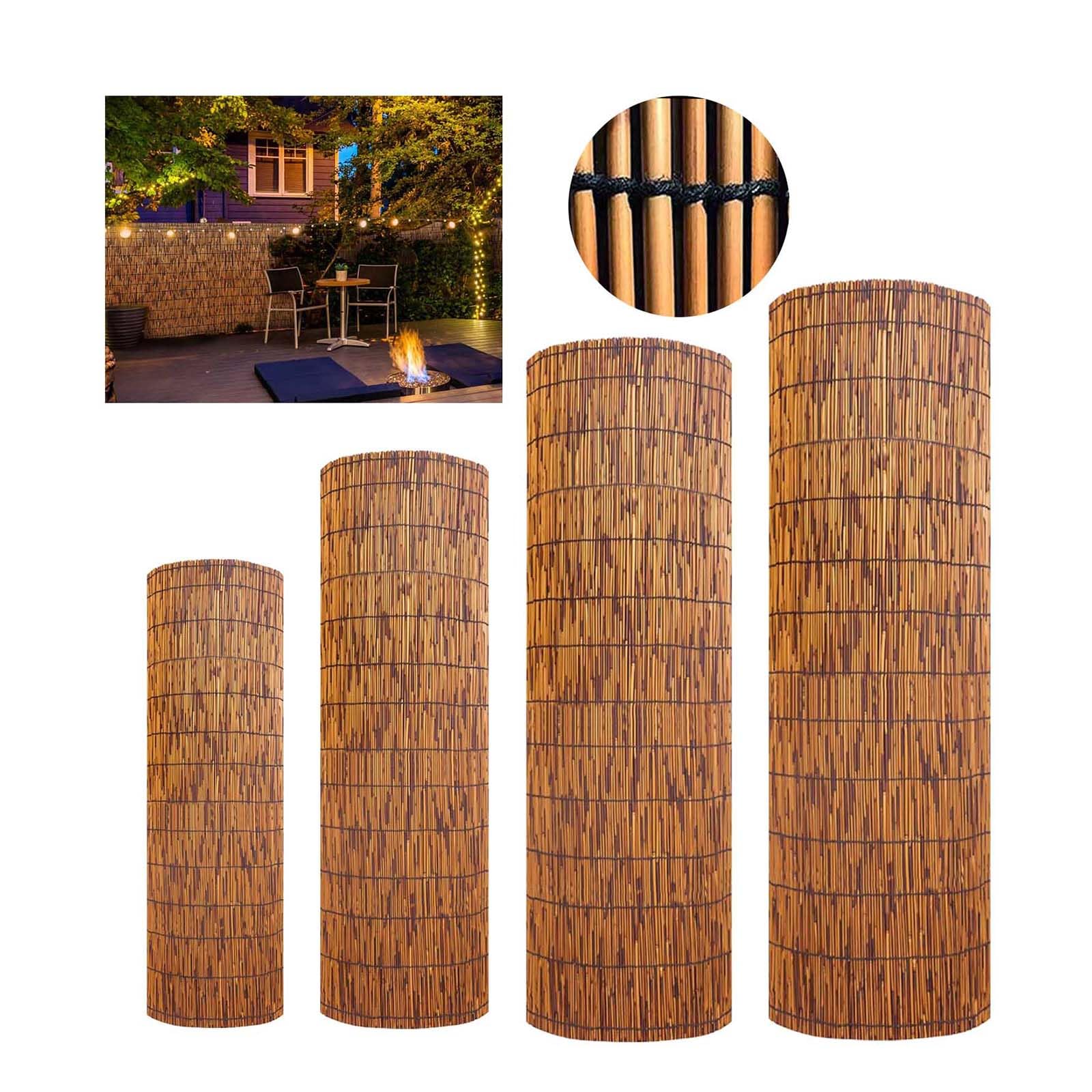 Natural Bamboo Fencing Decorative Fences Reedfence Privacy Screen Customizable Environment Protection Block the Line of Sight Sun Protection for