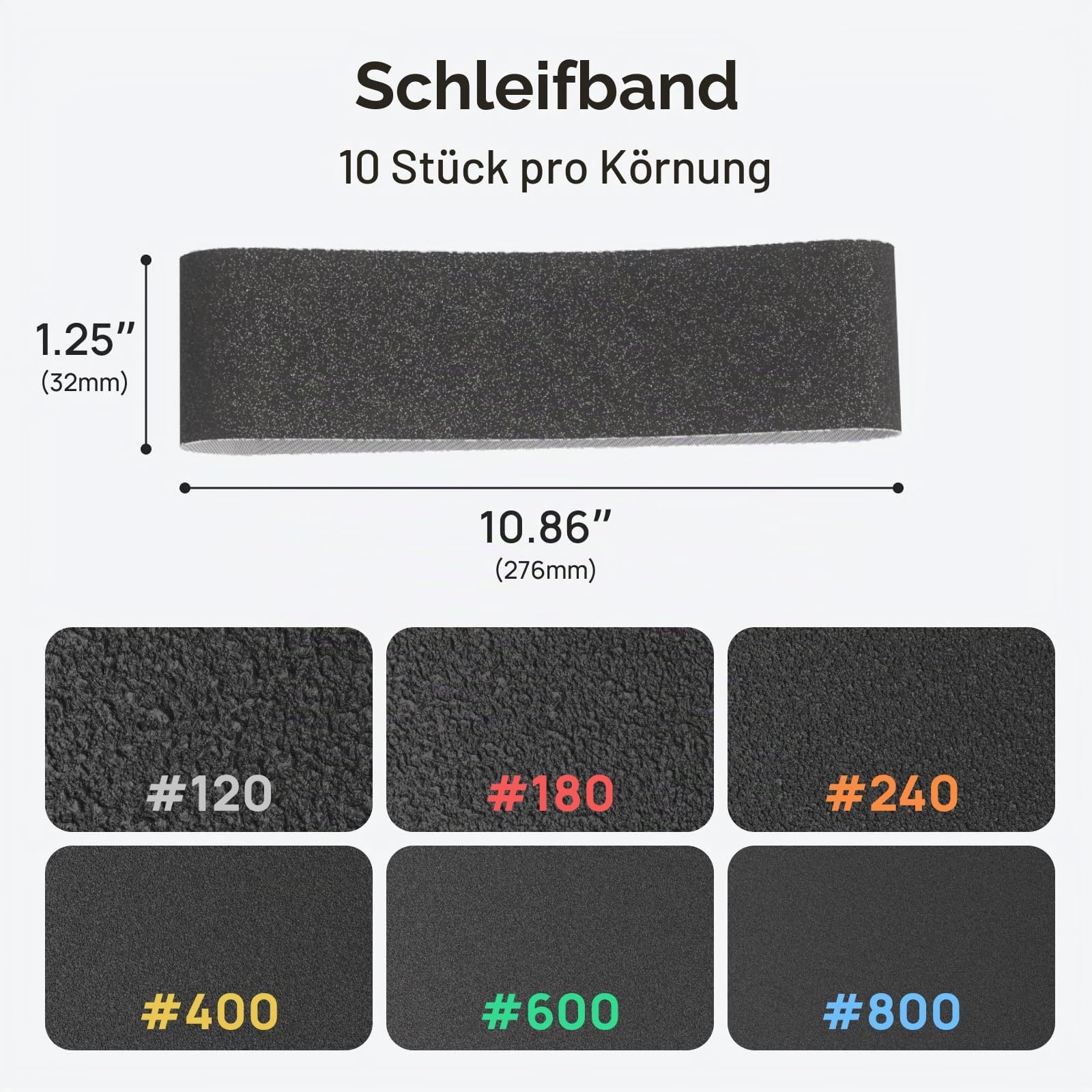 HOZO NeoBlock Premium Geschenk-Set – 1 Griff + 3 austauschbare Köpfe mit 60 Schleifbändern (120/180/240/400/600/800 Körnung, je 10 Stück), Geschenkbox-Verpackung für DIY- & 3D-Druck-Liebhaber