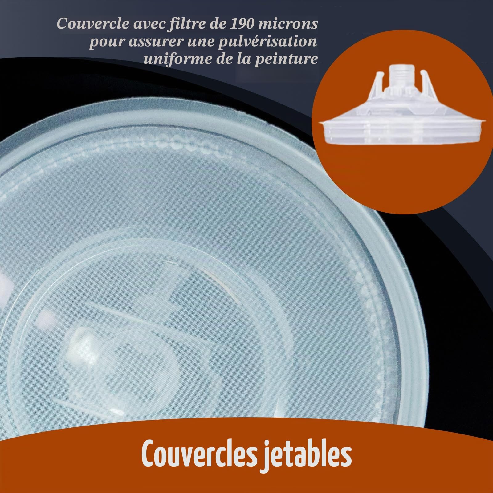 Lot de gobelets de mélange de peinture pour HVLP, pulvérisateur de peinture, jetable, pistolet à peinture, gobelet avec 10 gobelets, 10 couvercles, 5 connecteurs, 1 anneau de support noir (600 ml)