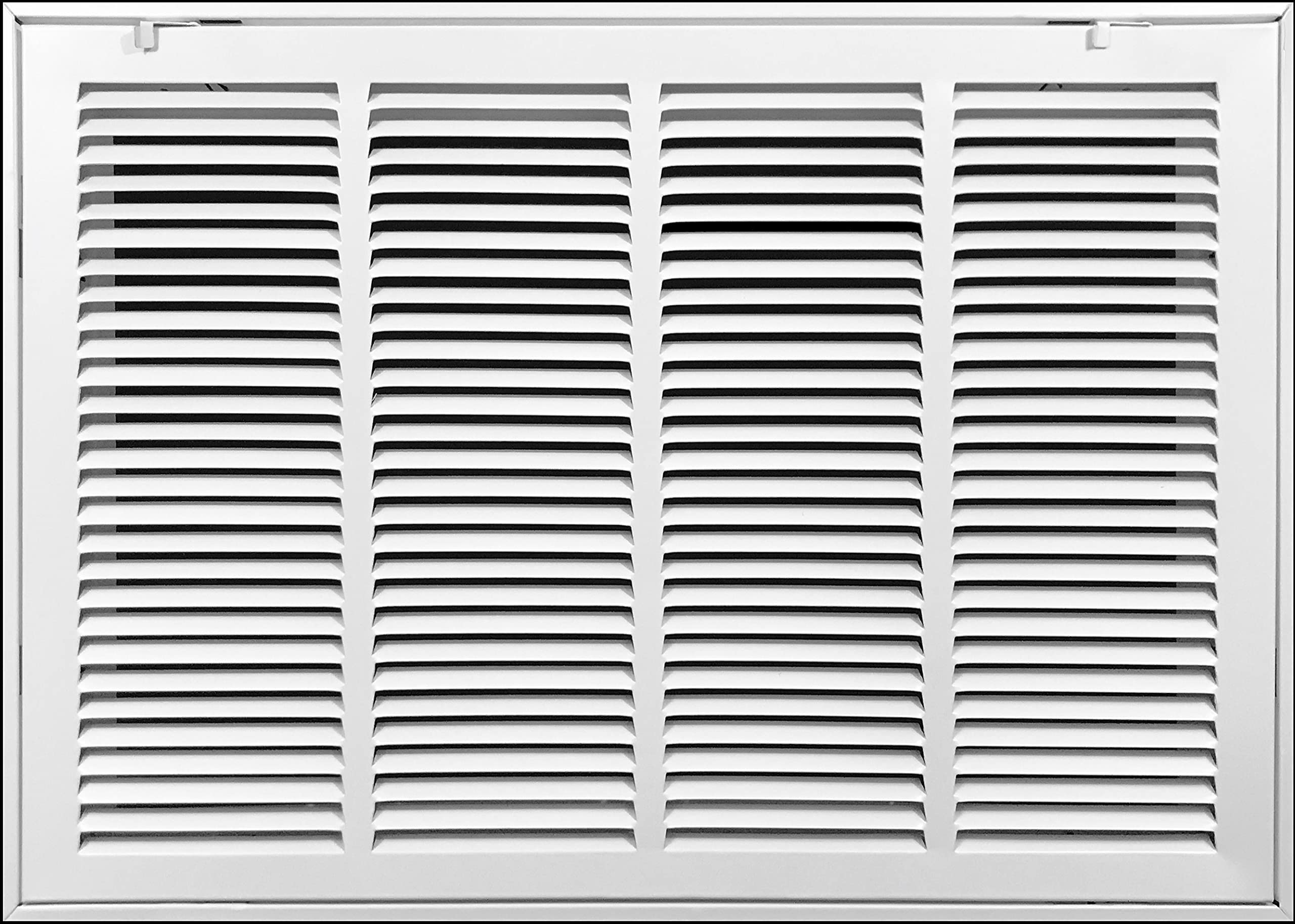 Handua Rückluftfiltergitter Aus Stahl – 61x35,6 Cm Kanalöffnung, Weiß, Mit Festen Scharnieren Für 2,5 Cm Filter