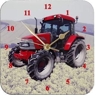 Tractor Wall Clock (19cm x 19cm)