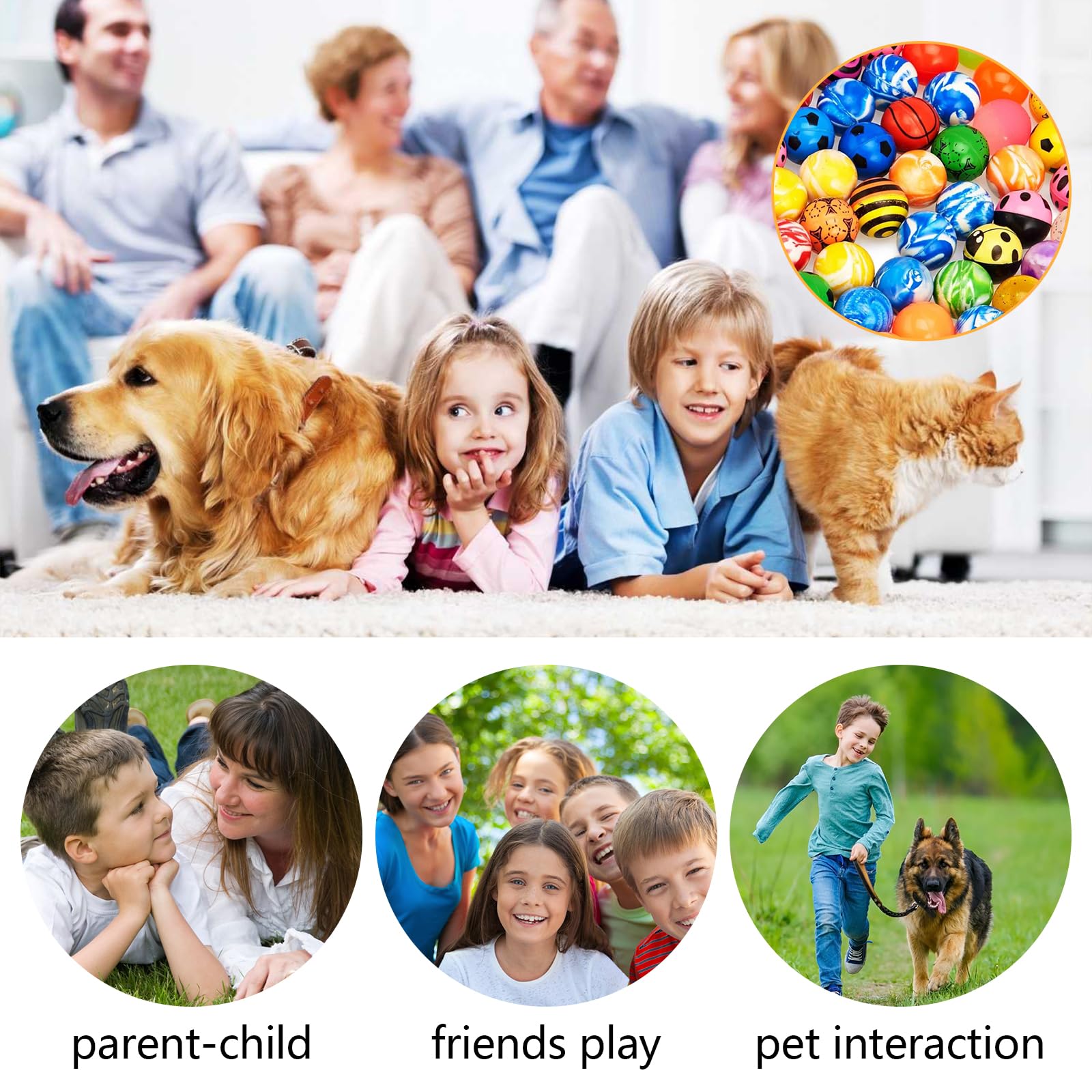 Leonshco Pelotas de goma 5 mm para niños rebote saltar relleno piñata
