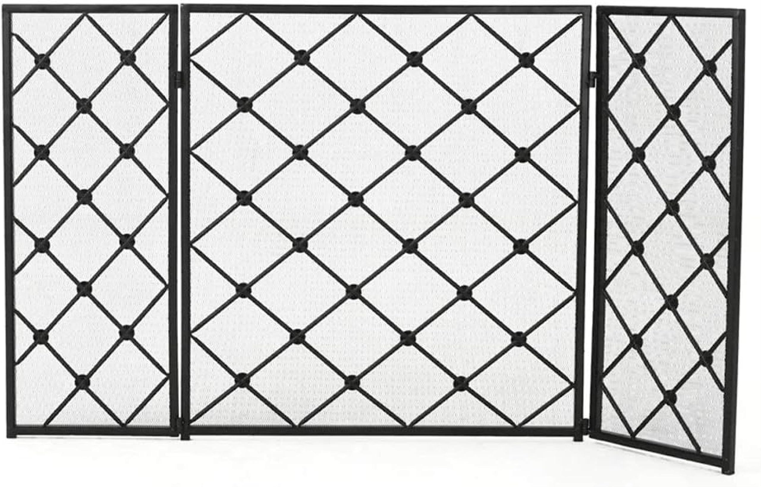Clôture garde-foyer et accessoire cheminée intérieur extérieur pliable