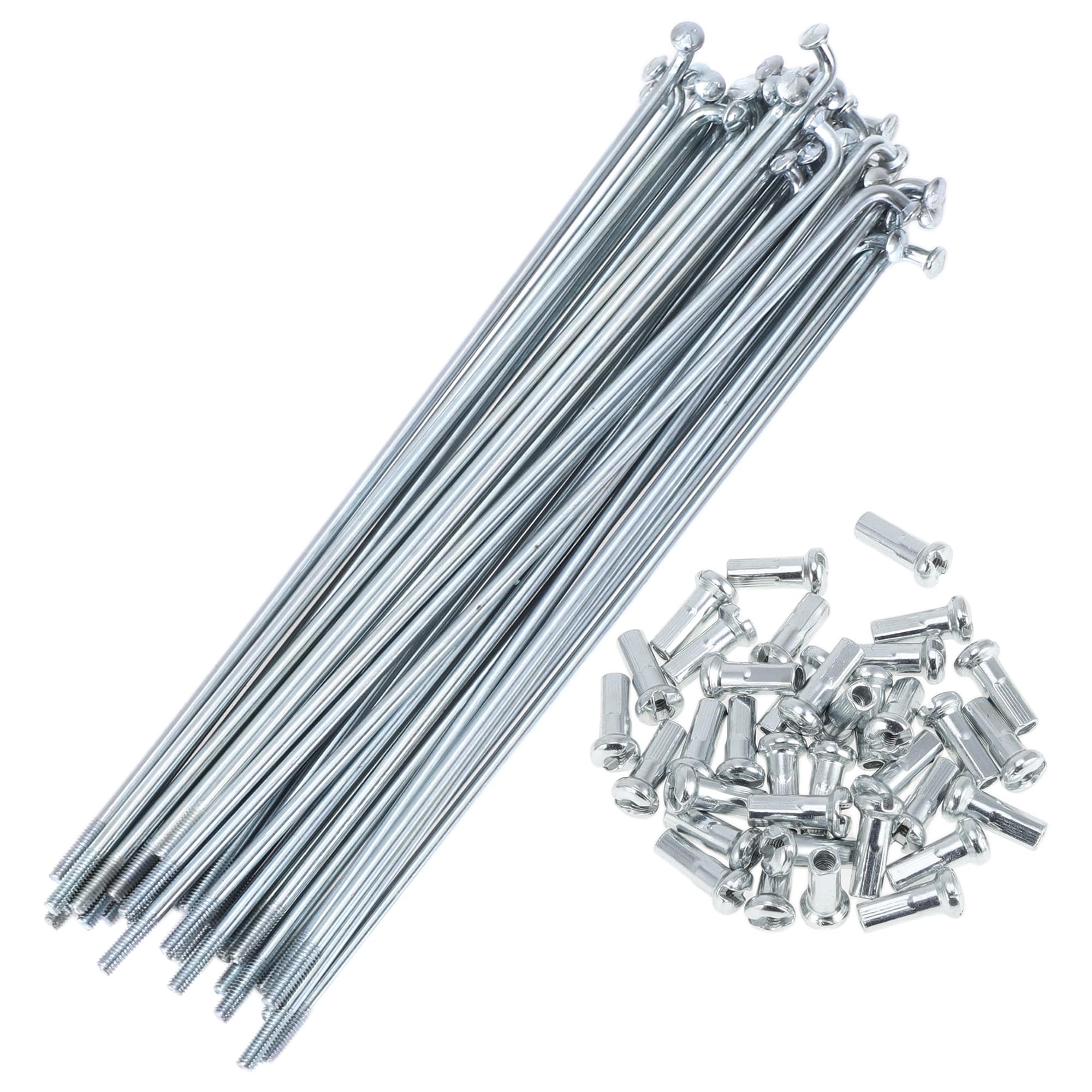 A ABSOPRO 36 Set 13G Bicycle Spokes 135mm Bike Wheel Spokes Silver Tone — image 1