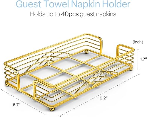 Miniatura 4 de LEVIMETREE Servilletero para baño  Servilletero para toallas de invitados, toallas de mano desechables para baño, bandeja de papel para toallas de