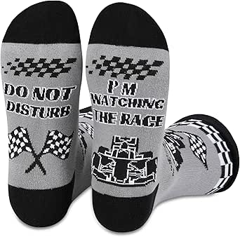 InnoBeta Racing Car Gifts Socks for Men Women, Racing Lover, Racer, Race Car Enthusiast, One Size