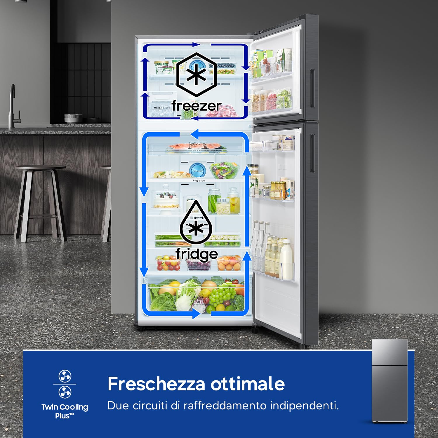 FRIGO 2P. 530LT L79CM CE.E NOFROST INV WIFI M.INOX