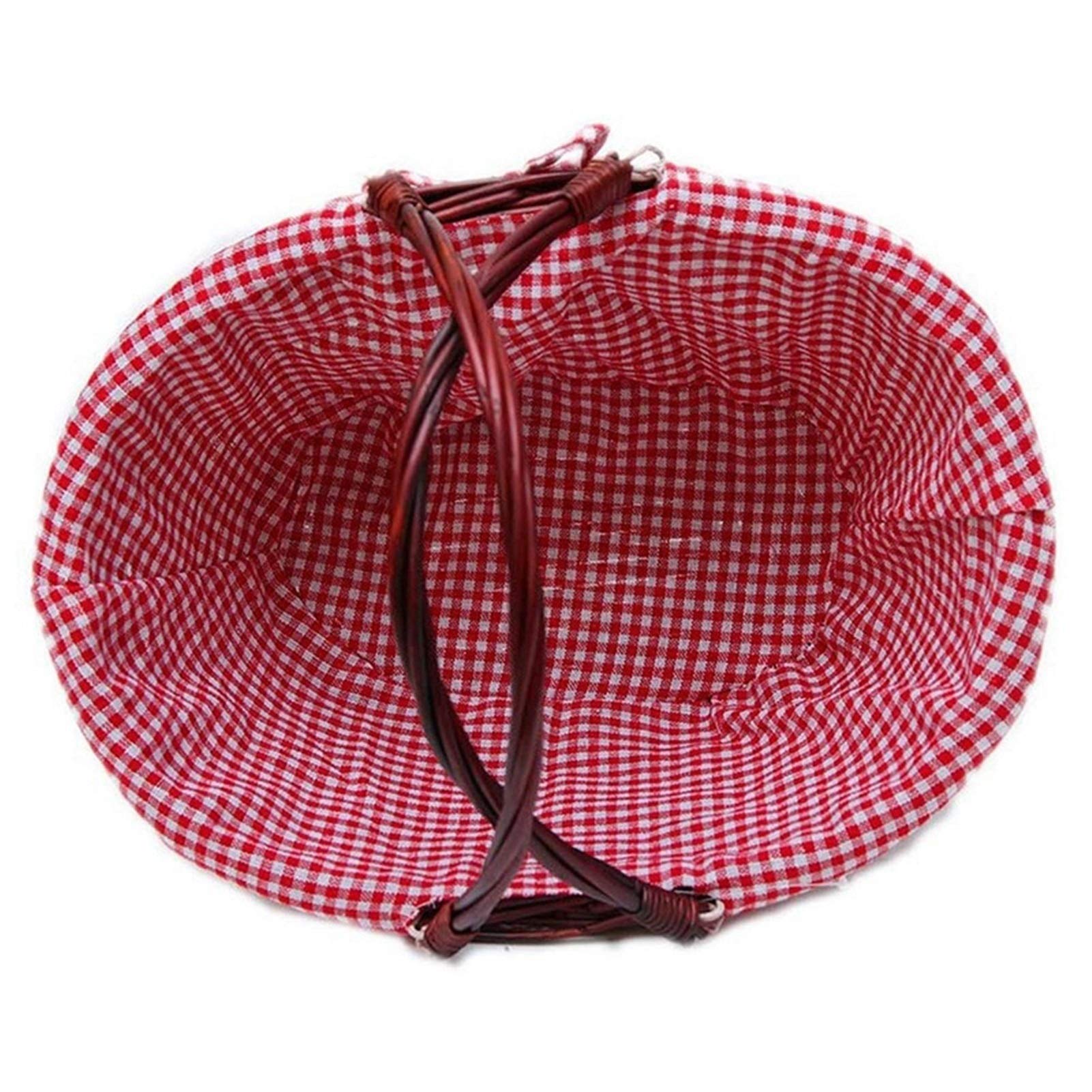 Cestini Portaoggetti Cestino del regalo del cesto di vimini ovale con manico Cesto del vino del cestino del cestino del cestino del picnic, senza copertura Cestino da picnic con fodera lavabile Scatol
