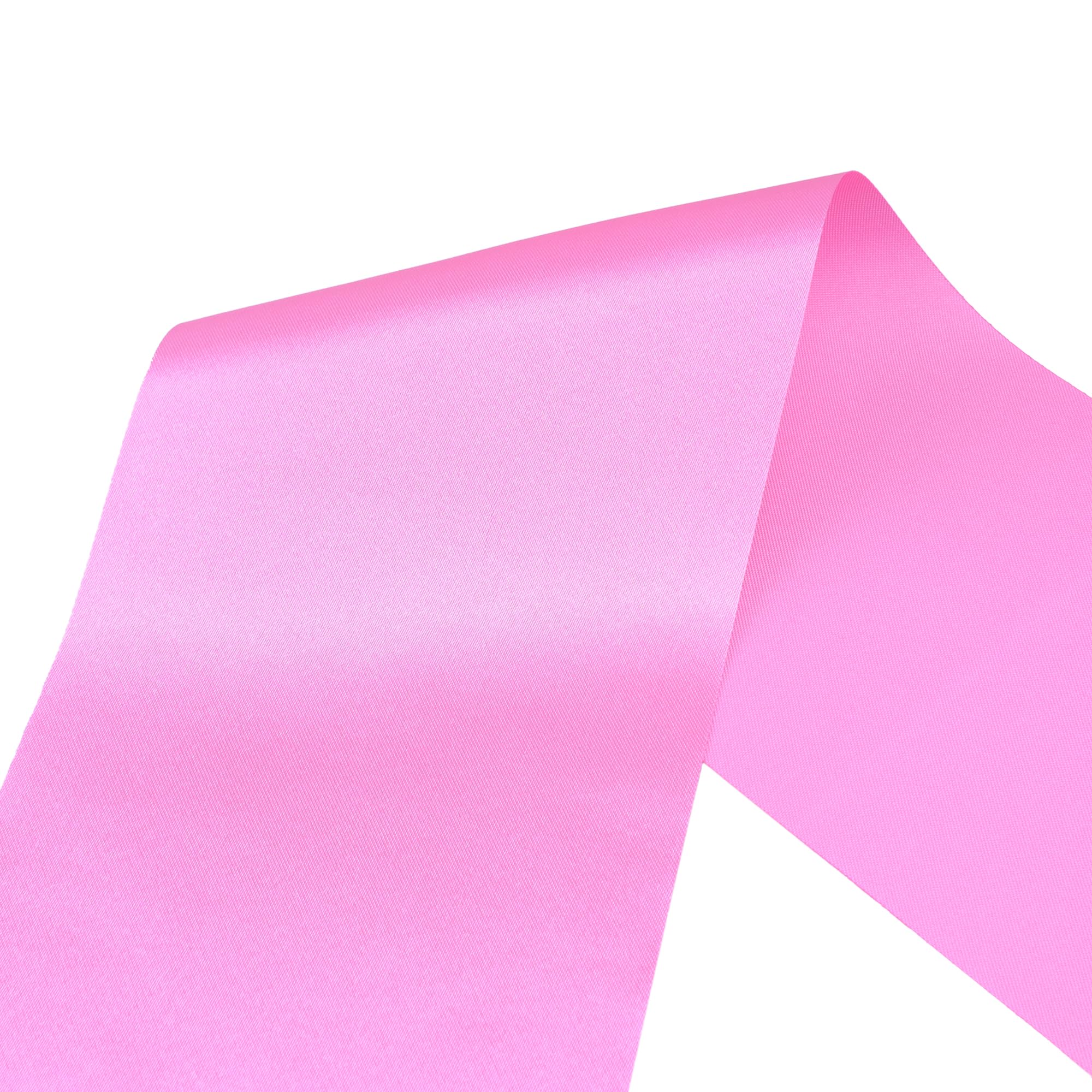 VATIN 4 Inch x 22 Yards Wide Pink Satin Solid Ribbon for Grand Opening Ceremony Chairs, Pageant Sashes, Table, Hair, Car Bows - Image 3