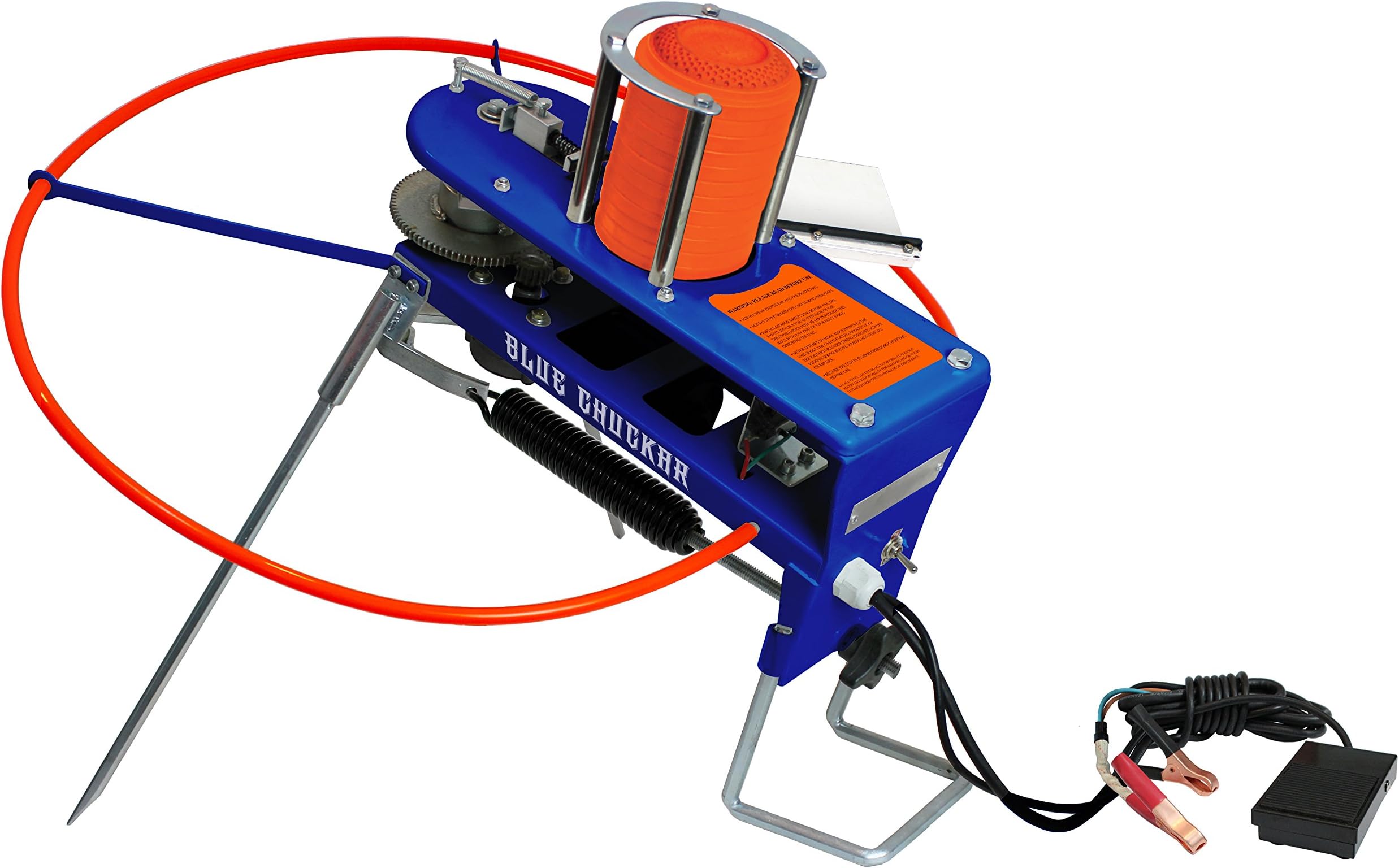 Gunpowder Gear Blue Chukar Auto Skeet Thrower Trap with 10 Clay Stack