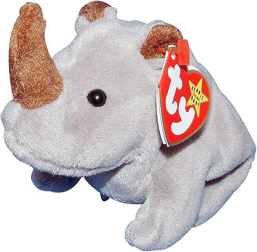 Miniatura 1 de Ty Beanie Babies Spike the Rhino Beanie Baby Plush, Gris