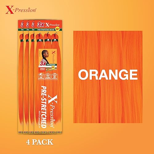 Vista 144 de Sensationnel X-Pression - Trenza sintética – Preestirada, 3 piezas de 58 pulgadas (350)