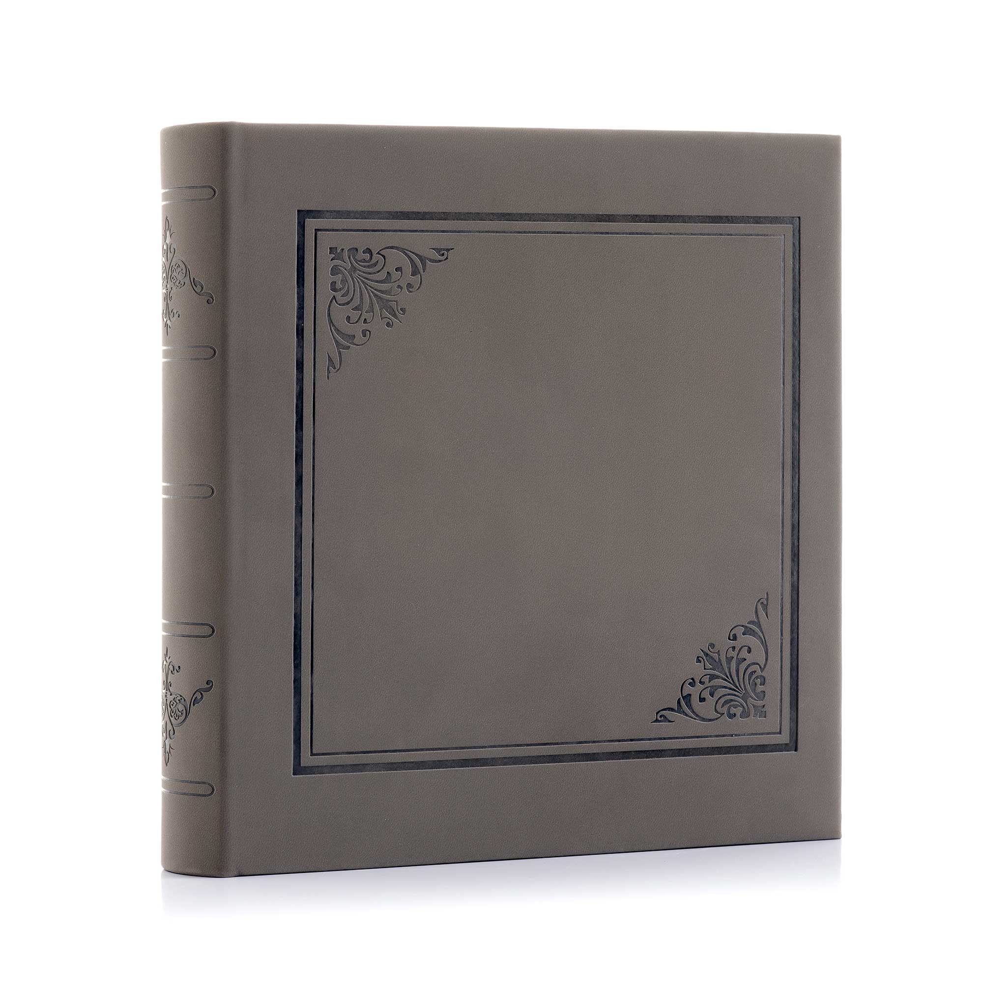 Hofmann Álbum de piel sintética gris 6 x 4,​5 pulgadas