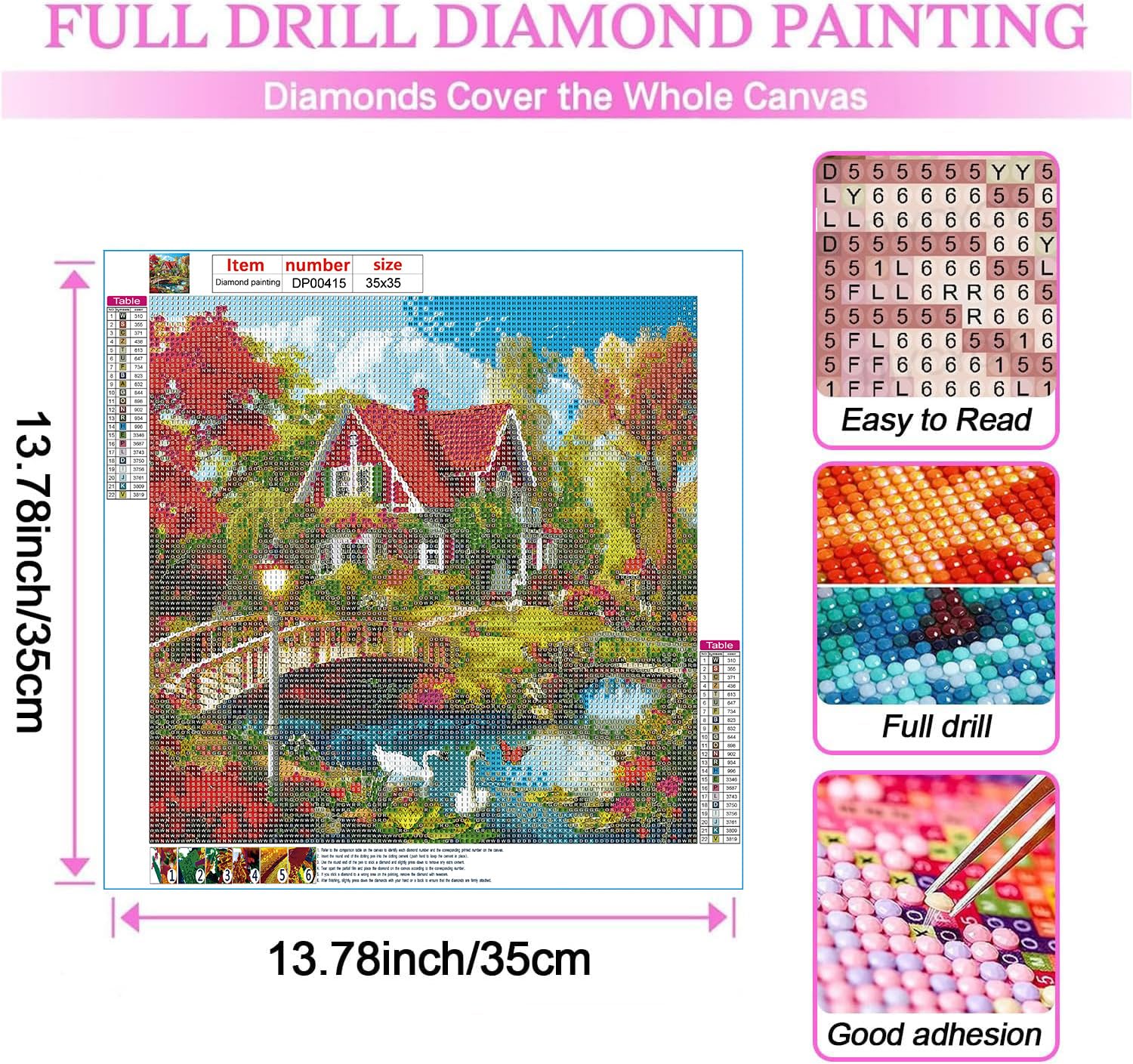 ARPADAMO 5D-Diamant-Malerei-Set Für Erwachsene – Stadtreise-Landschaft, 30,5 X 40,6 Cm, Runde Diamanten, 6-teiliges Set