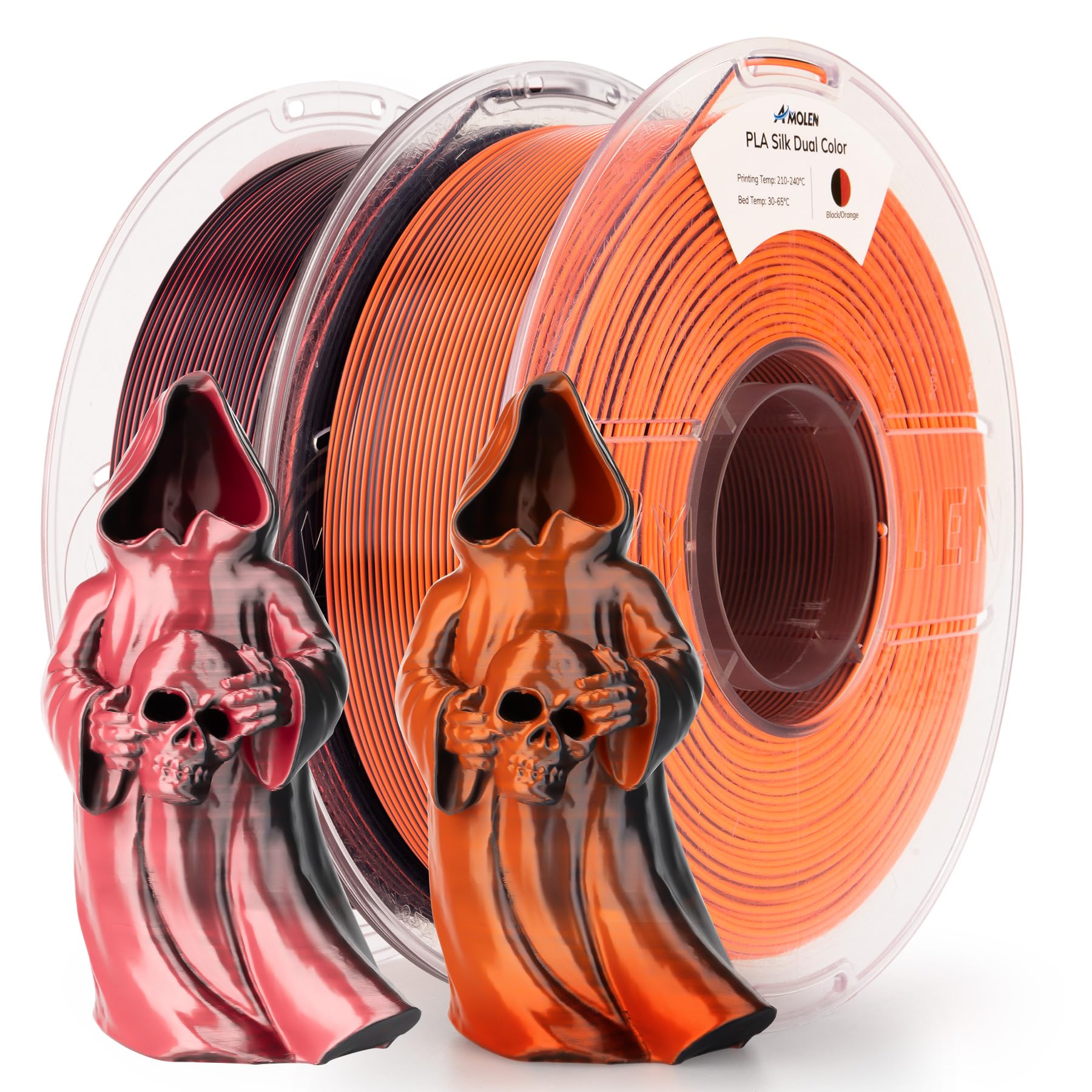 AMOLEN Silk PLA 3D Filament - 4 Colors, Dual Color Printing -10