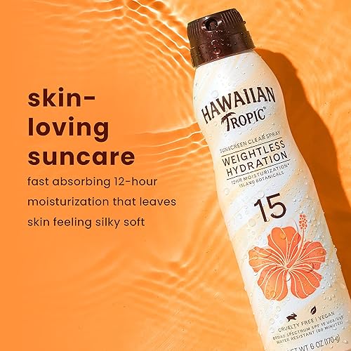 Miniatura 4 de Hawaiian Tropic protector solar Silk Hydratation protector de amplio espectro para el cuidado del sol spray solar FPS 6 onzas paquete de de 1