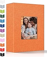 Vista 31 de Álbum de fotos Artfeel 4x6 con 600 bolsillos, álbumes de fotos deslizables, libro de memorias con cubierta de lino y ventana frontal, libro de fotos