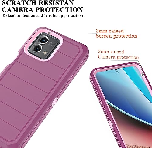 Miniatura 4 de Funda para Moto G Stylus 5G 2023 (sin protector de pantalla) con funda duradera de 3 capas a prueba de caídas, a prueba de golpes, funda de goma