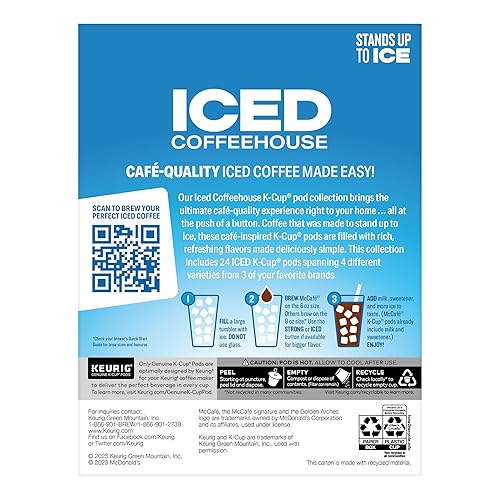 Miniatura 8 de Keurig Café helado, paquete variado de cápsulas K-Cup de una sola porción, 24 unidades