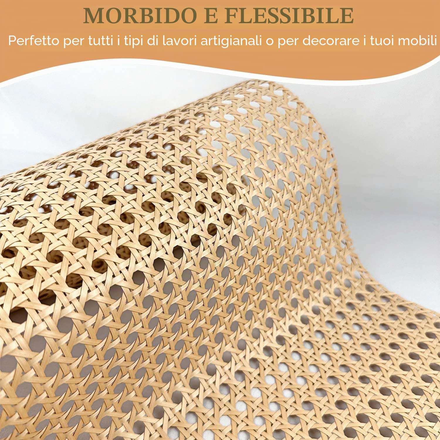 Rattan rotolo, 40 x 100 cm, midollino per sedie paglia di vienna per mobili, cannage rotin per sedie, armadi, bricolage, resistente all'umidità, impermeabile, fatto a mano, paglia di vienna per sedie