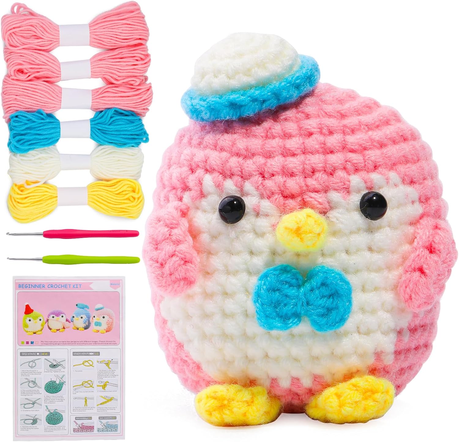 IMZAY Crochet Kit for Beginners, Beginner Animal Crochet Kit, Cute