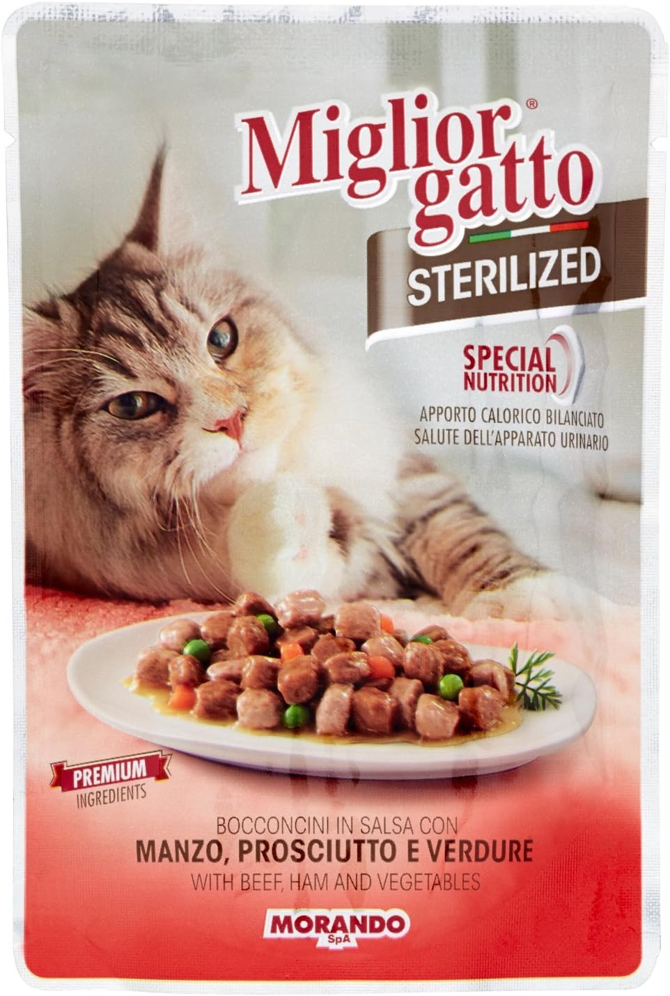 Morando Miglor Chunks in Sauce with Beef Ham and Vegetable 85g