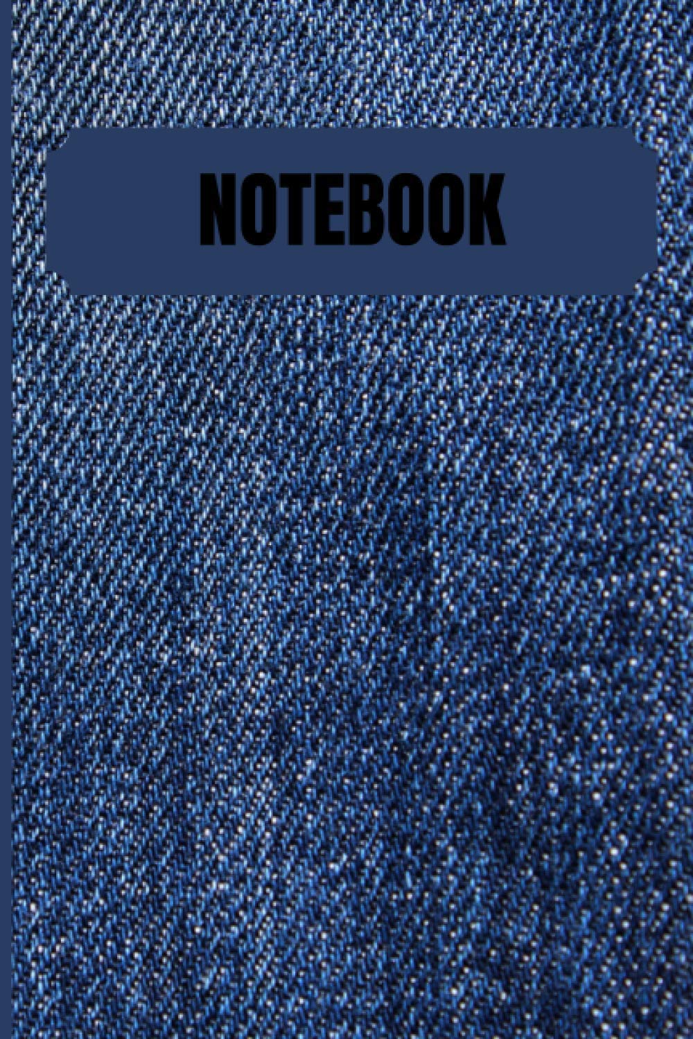 Denim Notebook: 120 lined page notebook 6 x 9, White