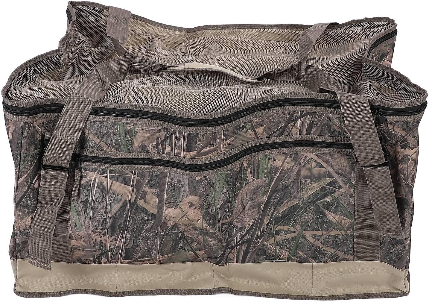 12 Slot Duck Decoy Bag, 600D Oxford Cloth Duck Hunting Bag, Duck Decoy Bag with Lid Zippers for Outdoor