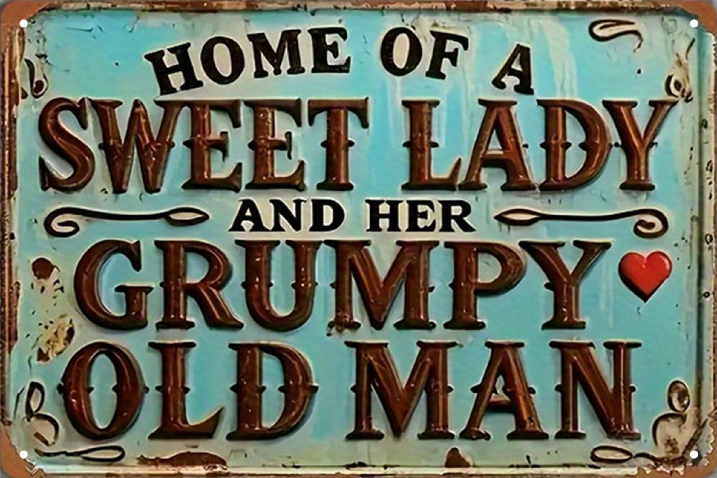 Nianxi Sweet Lady Retro Warning Tin Sign,Vintage Beware Metal Sign Wall Decor For Outdoors Bar Yard, Farm, Fence, Home, 8X12 Inches (Sweet Lady)