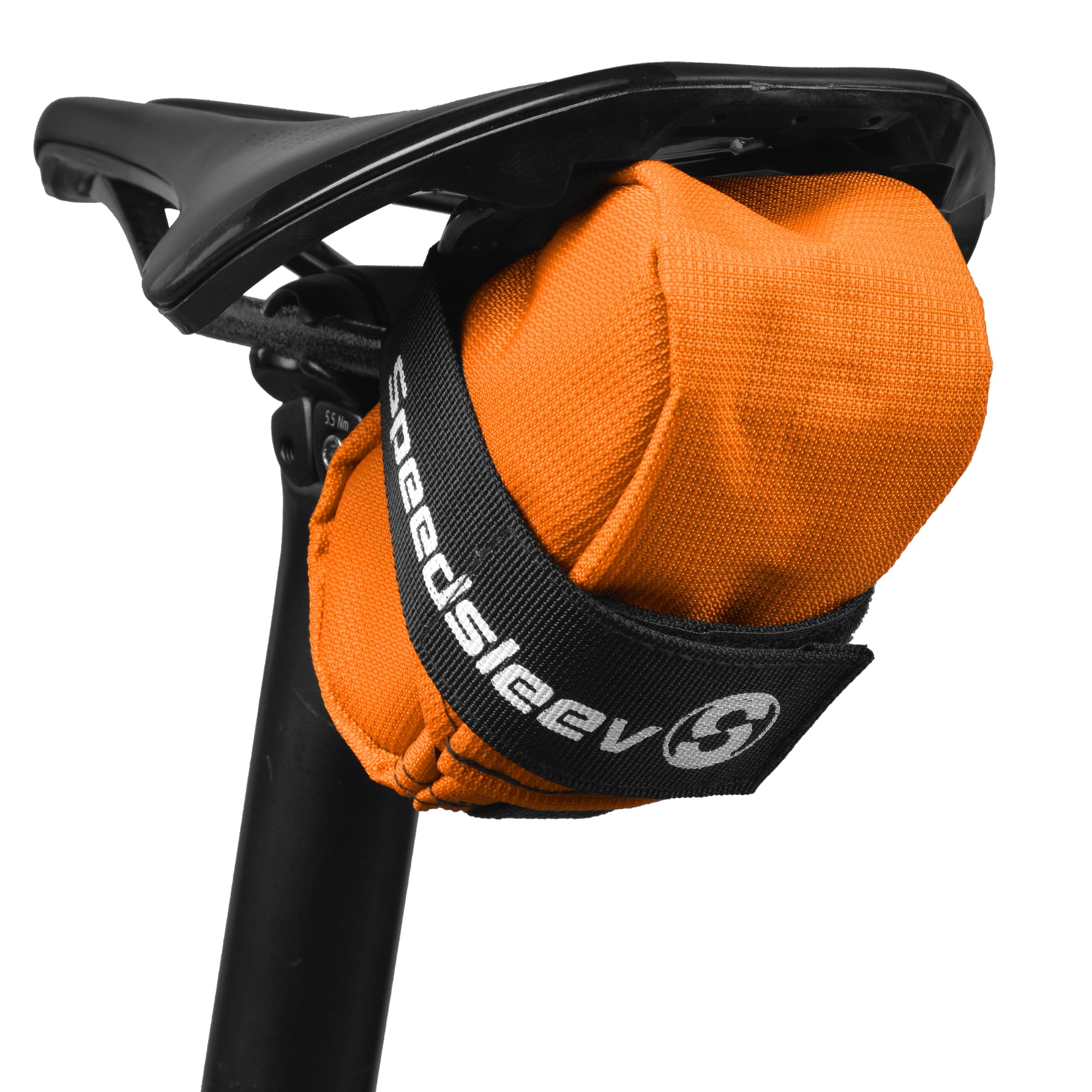 Ranger Medium Bike Saddle Bag – Compact Under Seat Cycling Pack for Road, Gravel & MTB – Waterproof, Rattle-Free Tool Storage – Lightweight Bike Gear Bag with Safety Strap – Orange