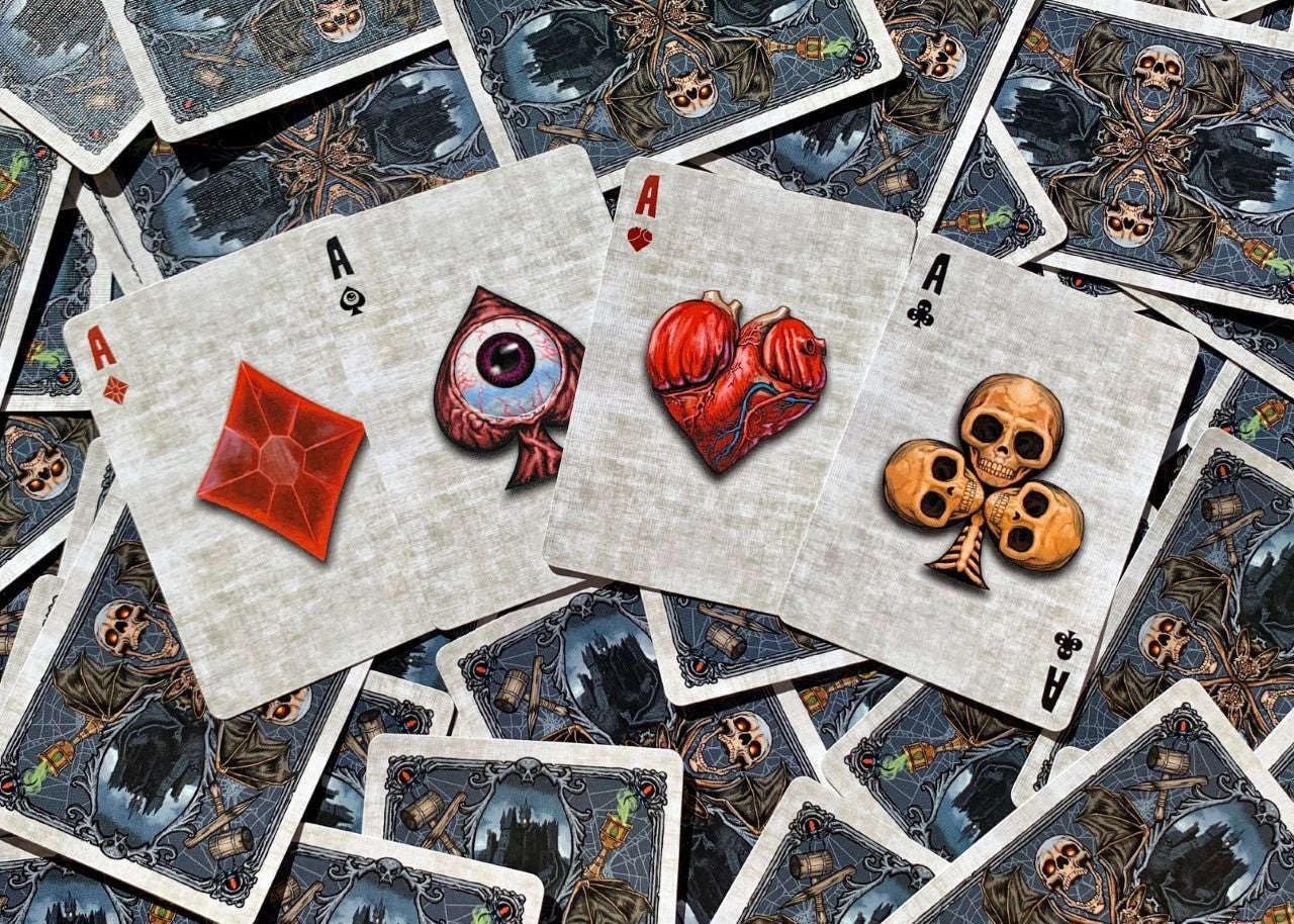 Bicycle Playing Cards Monster: Custom Artwork Poker Cards Deck, Mythical Creatures Theme, Classic Air-Cushion Finish, Collector's Item, Perfect for Pokeno, Canasta, and Bridge Games