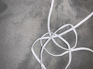 20 Yards D20 White Round Flat Mask Elastic 1/8