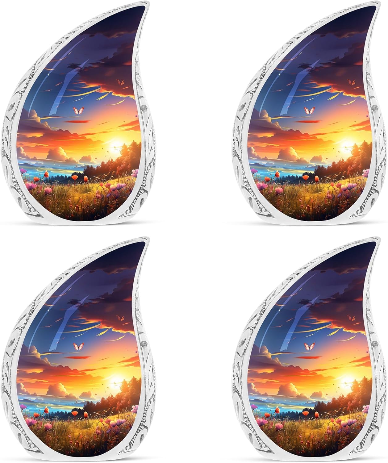 Beautiful Sunset - Cremation Urn for Human Ashes - Decorative Urns - 3 Inch - Pack of 4 - Small Keepsake Urns for Adult Male & Female Ashes