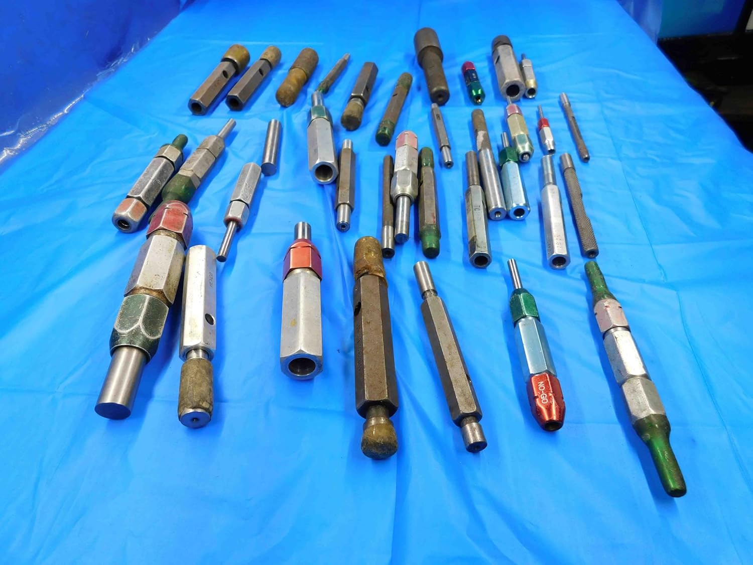 M & J Tooling LLC LOT of Plain PIN Plug GAGES GO NO GO Handles Inspection Quality Check Smooth - BT1761BI3