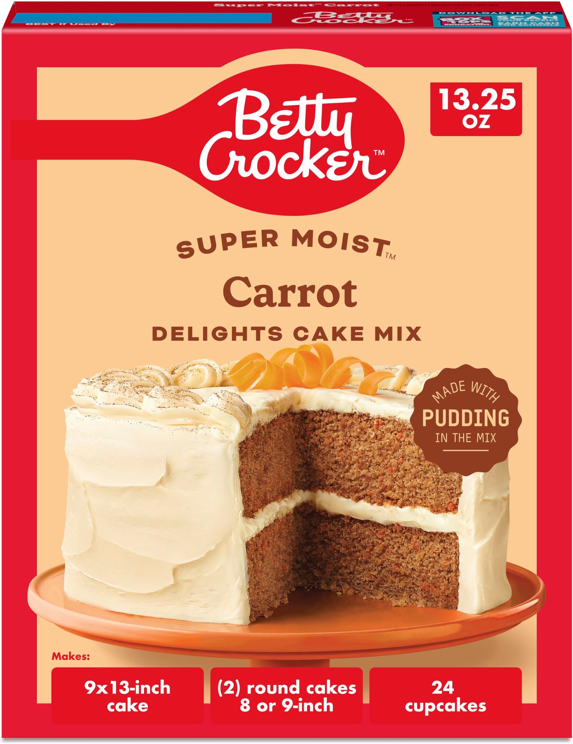A American Food Mart Betty Crocker Delights Super Moist Carrot Cake Mix 376g (13.25oz)