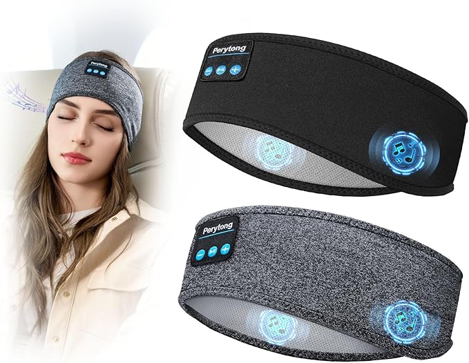 Bluetooth sleep headphones headband with ultra-thin speakers