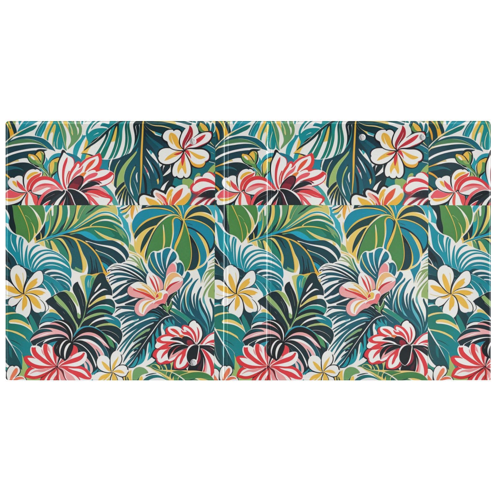 Raccoglitori scolastici da 2,5 cm e mezzo con fiori hawaiani estivi colorati